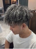 ツイストパーマ×ホワイトメッシュ　京都　山科