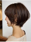 骨格補正ショートボブ小顔立体感[六甲/髪質改善/白髪ぼかし]