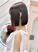 骨格補正ボブ×大人グレージュ