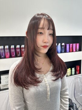 Rina ブリーチなしチェリーピンク×レイヤー