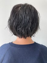 ヘアー アイス 御器所本店(HAIR ICI)&nbsp;黒髪小顔レイヤーボブパーマ×暗髪透明感冬カラー