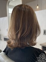 シェル 津山の手店(shel)&nbsp;ミディアムレイヤー/グレージュブリーチなし/冬カラー