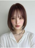 イメチェン/ピンクベージュ/アンブレラカラー/前髪/表参道