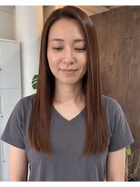 零秒女髪 千里丘店&nbsp;上品な大人女性の艶髪ナチュラルストレートロング髪質改善艶感