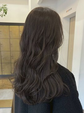 ヘアーアイスカルテット(HAIR ICI QUARTET) ブリーチなし大人可愛いダークグレージュ◎透明感ウェーブ巻き