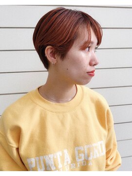 ジュノ 天文館本店(Juno) 【JUNO】秋冬　オレンジカラー　× ハンサムショート