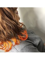 エイル 梅田(Eir) マンゴーオレンジ裾カラー