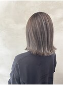 ぷつんとカット×ブルーグレージュ