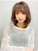 くびれミディ小顔ヘア★オリーブカラー20代30代