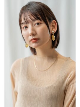 ケアリー 流山おおたかの森(Carelly) 大人かわいい前髪セシルカットココアブラウンフリンジウェーブ