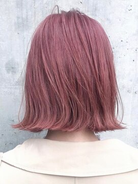 ペレ 栄店(PELE) ピンクカラー　モードヘア　フェミニンロング