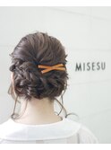 編み込みヘアアレンジ