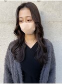 【赤み消しカラー】【韓国ヘア】【ロングヘア】