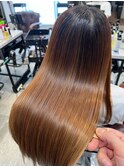 ツヤ髪になれる髪質改善_ミルクティー_ロングレイヤー［東陽町］