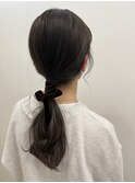 グレージュ&簡単アレンジ