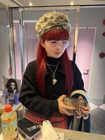 ガルボ ヘアー(garbo hair) プルエクステ レッド 個性派 ガルボヘアー プルシール