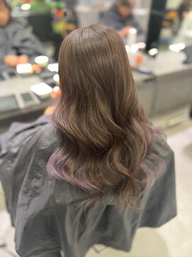 ルイス 喜連瓜破(Luis) アッシュブラウン×インナーラベンダー