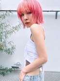 【Taylor 大宮】ビビットピンク×切りっぱなしボブ