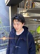 パープル(PURPLE)&nbsp;メンズパーマ/メンズカット/メンズウルフ