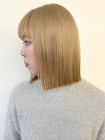 モリオフロムロンドン 松戸店(Morio from London)&nbsp;【モリオ松戸　石山】ハイトーンボブ切りっぱなしボブ前髪あり