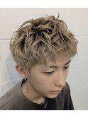 メンズパーマ風スタイリング