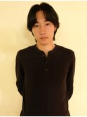 メンズボブウルフメンズミディアムレイヤーカットメンズウルフ