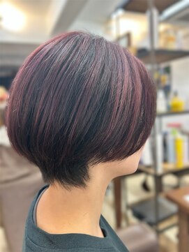 ラブリッシュ(LOVERICHE) 丸みショート×アンブレラカラー【浜崎】