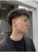 スパイキーショート テーパーフェード ピンパーマ