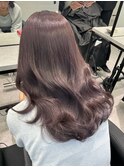 韓国 くびれロング レイヤー ワンホンヘア 小顔前髪