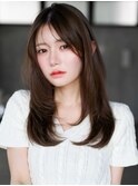 ☆レイヤーカット毛先ワンカールくせ毛風カール薄めバングデジパ