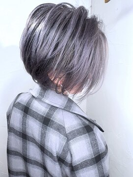 ブレイズヘアー(BLAZEhair) 【立体感カラー】ホワイトバレイヤージュ×ブリーチ2回