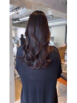 レノラ 本町(LENORA)&nbsp;美髪ミディアムレイヤーカットデジタルパーマチェリーブラウン