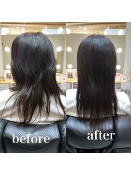 ツヤと髪 クリム(crim) 髪質改善ヘアエステ　ロング　白髪染め　30代、４０代、２０代