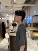 襟足有りセンターパートマッシュ
