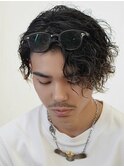 【メンズミディアム】サーフカールパーマ刈り上げマンバン名古屋