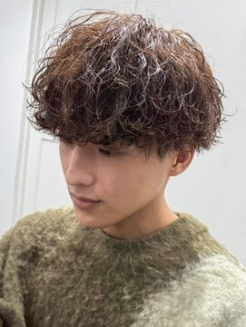 フィフス 大分(fifth) 大分ゆるめプードルパーマメンズカット刈り上げラウンドマッシュ