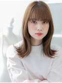外ハネミディアムレイヤー小顔クラゲヘアーh4上尾20代30代40代