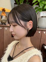 ノード(NODE)&nbsp;栄垢抜け丸みシルエットボブヘア耳かけスタイル