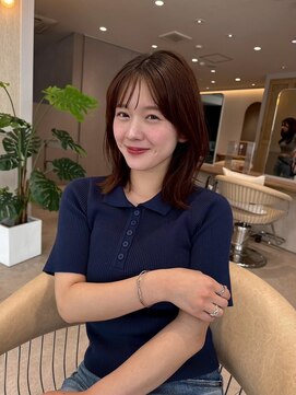 髪質改善＊ココアベージュくびれボブ＊美髪【Zina南船橋】