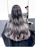 バレイヤージュオリーブグレージュハッシュカットハイライト