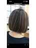 カット　カラー(ベースカラー)ハイライトプラスオンカラー￥18800