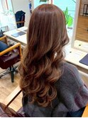 白髪ぼかしハイライト バレイヤージュ コテ巻き風 30代 40代