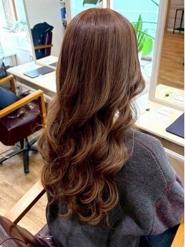 リッチ 横須賀中央店(Rich) 白髪ぼかしハイライト バレイヤージュ コテ巻き風 30代 40代