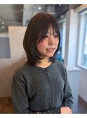 レイヤーボブ×ラベンダー