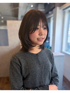 ジーレ 南堀江(jiire) レイヤーボブ×ラベンダー