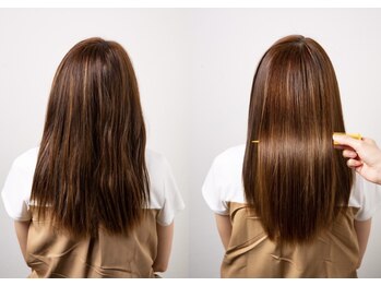 hibi hair&treatment 【６月上旬OPEN（予定）】の写真/大人女性の髪悩みに◎ダメージレス縮毛矯正で艶髪へ☆自然な質感も真っ直ぐストレートも◎縮毛矯正13200円