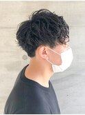 好印象ビジネスショートマッシュ×アップバング/ツーブロック