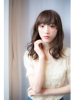 エス 西梅田(es)&nbsp;小顔 遊びベビーバングナチュラルミディ_3Dカラー