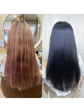 アンフィサンクミル 銀座(AnFye cinq mille) ブリーチ毛の方を【縮毛矯正】で艶髪に変身【髪質改善】