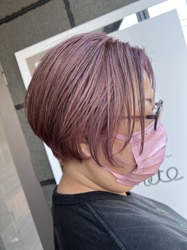 キミトヘアデザインアンドスパ(Kimito Hair design&spa) グラデーションアッシュピンク＋大人ショート